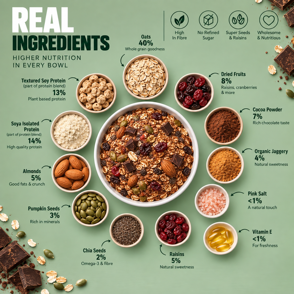 High protien Oats – Chocolate